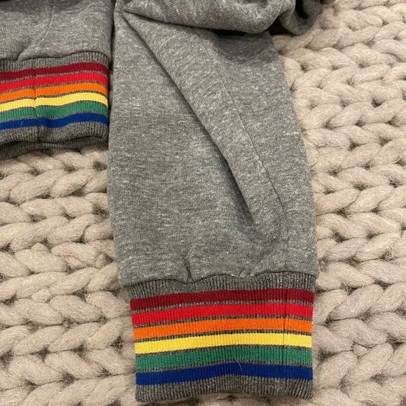 Aviator Nation heather grey rainbow rib pocket sweatpants! - Picture 5 of 5